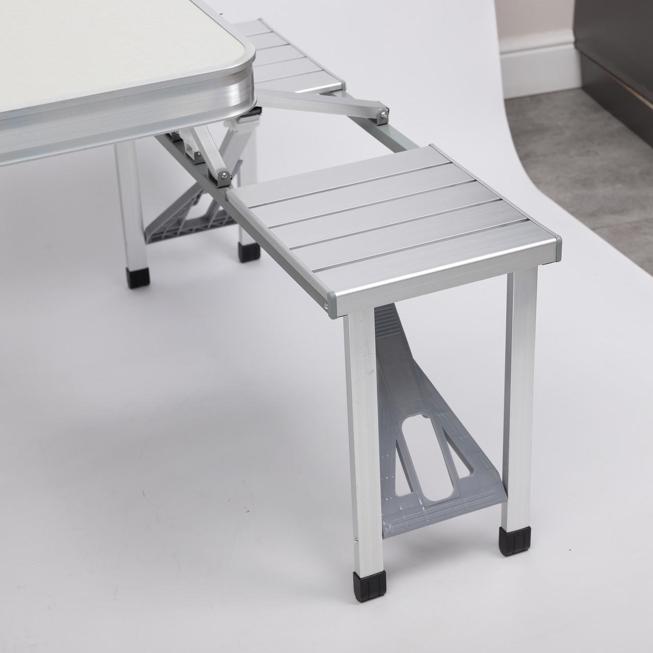 Стіл-трансформер складаний алюмінієвий та 4 стільці (6855) - фото 14 Стіл-трансформер складаний алюмінієвий та 4 стільці (6855) - фото 14