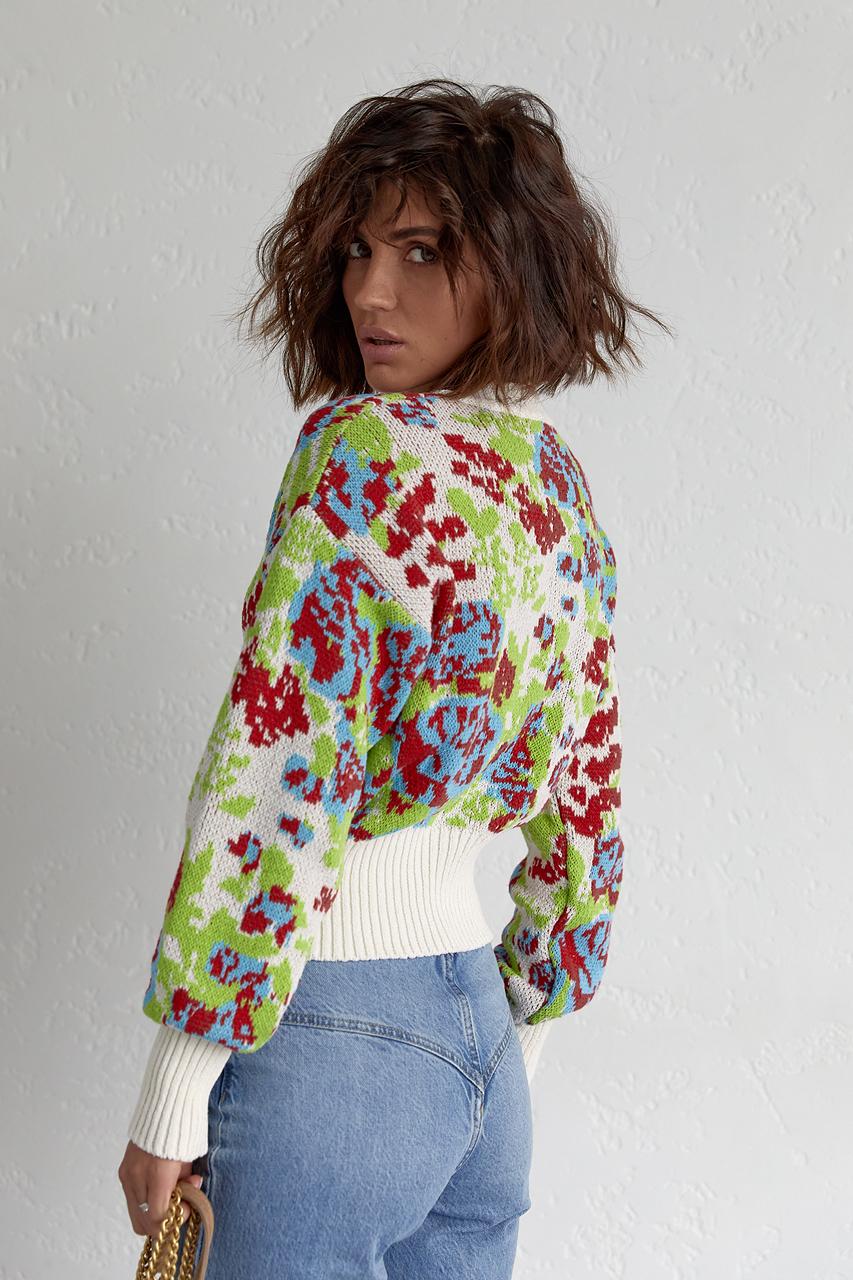 Кардиган укорочений S Молочний (11352439) - фото 3 Кардиган укорочений S Молочний (11352439) - фото 3