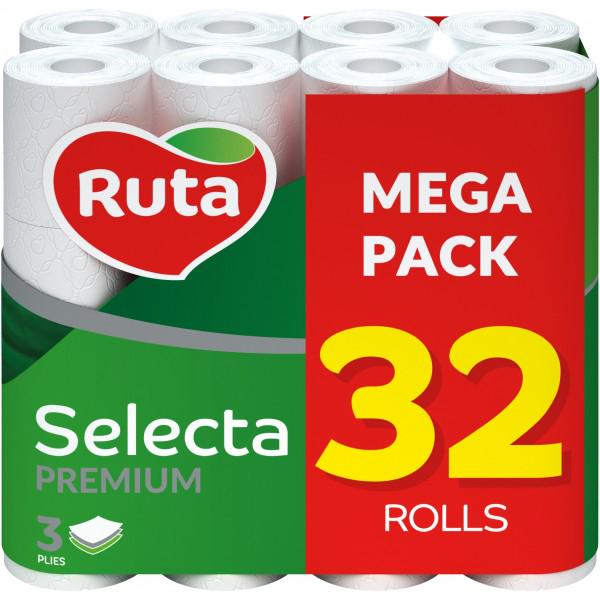 Туалетная бумага Ruta Selecta 3 шара 32 рулона Белый (2-892687)