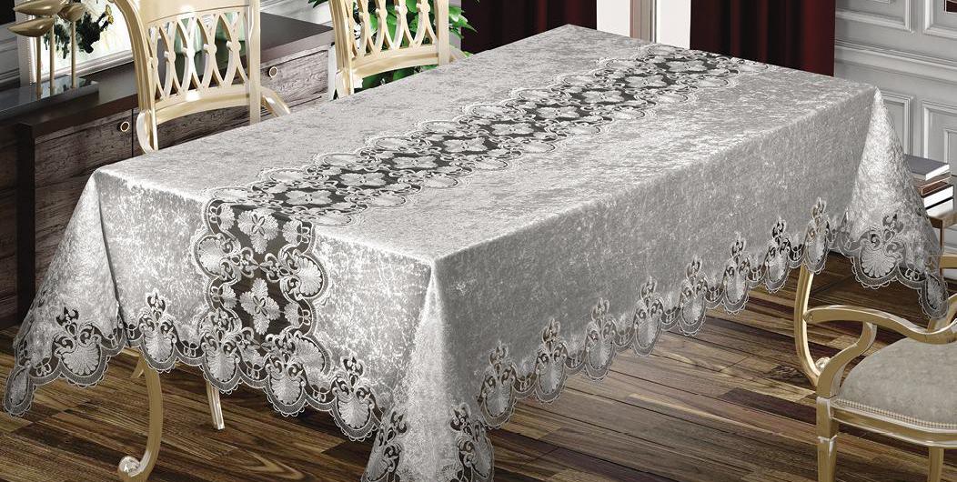 Скатерть велюровая Maison Royale 110x160 Eliza Grey (CN6338)