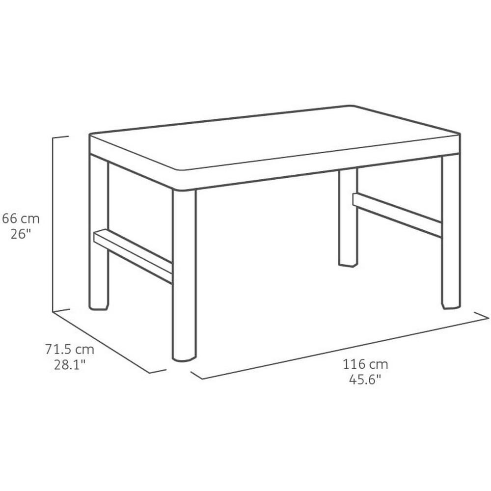 Стол садовый Keter Lyon Капучино (232296) - фото 8