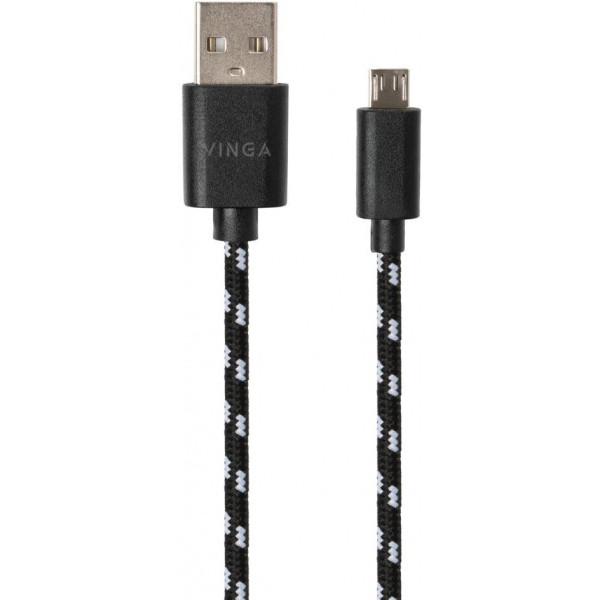 Vinga USB 2.0 AM to Micro 5P 1м, Black (VCPDCMBN31BK) - фото 2