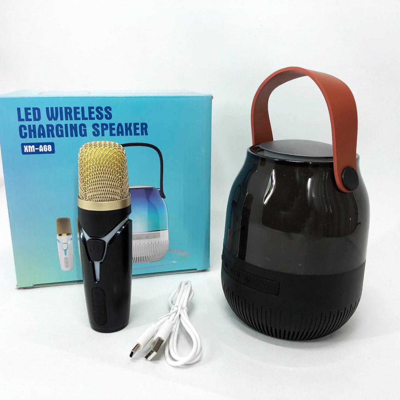 Портативна колонка XM-A68 з RGB підсвічуванням та мікрофоном - фото 9