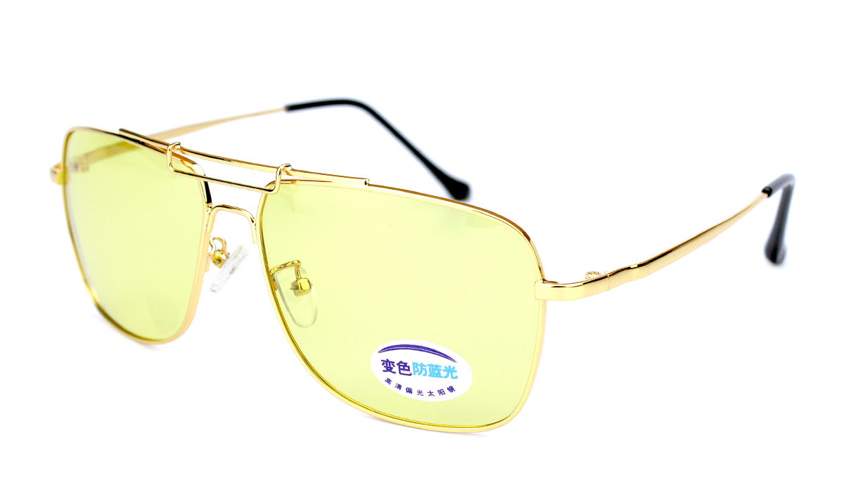 Окуляри чоловічі антифара Viscap 8375-C2-1 з металевою оправою на широке обличчя Золотистий (40479)