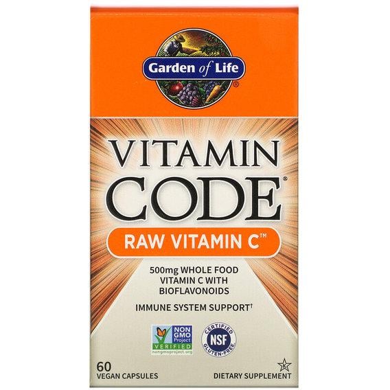 Вітамін C Garden of Life Vitamin Code RAW Vitamin C 60 Veg Caps (GOL-11381)