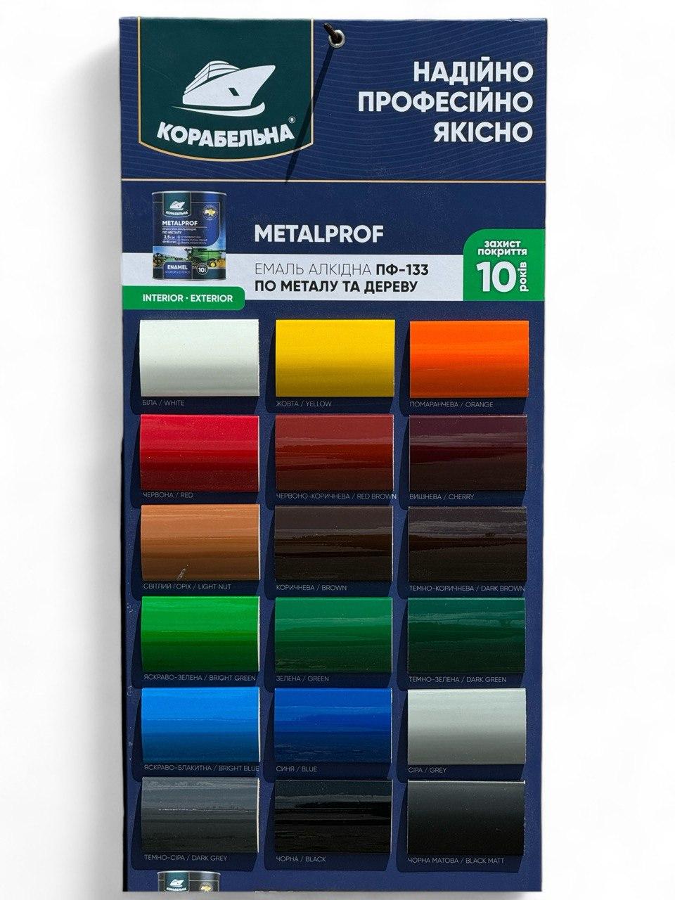 Емаль алкідна КОРАБЕЛЬНА Metalprof Enamel ПФ-133 2,5 л Білий глянець (23814221) - фото 3