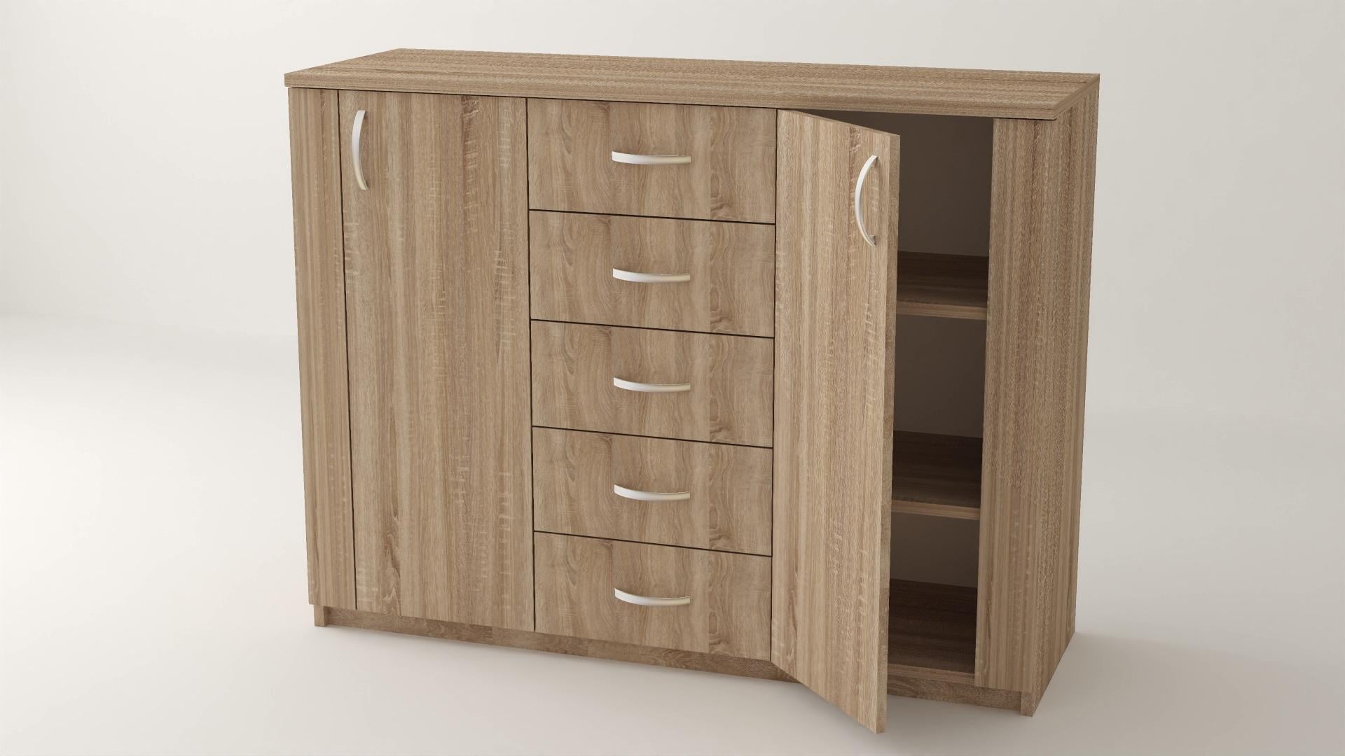 Комод Алекса ВК-36 140х45х94 см Дуб сонома (61883)