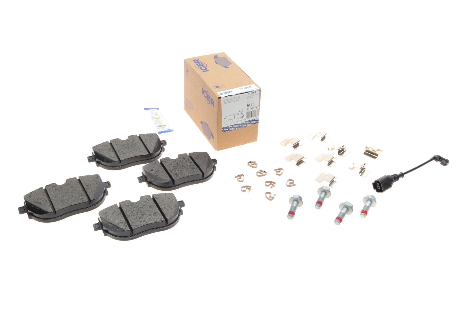 Колодки тормозные передние ICER 142399 VW T6 15- с датчиком Колодки тормозные передние ICER 142399 VW T6 15- с датчиком