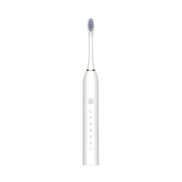 Зубная щетка электрическая Sonic Toothbrush Х-3 IPX7 USB ультразвуковая 6 режимов 4 сменные насадки Белый (opt-104088)