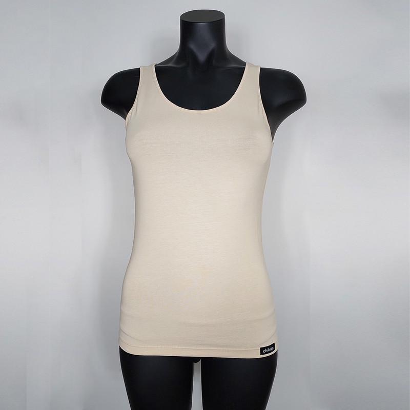 Майка женская на широких брителях Chikiss XXL Бежевый (CLV 101/005)