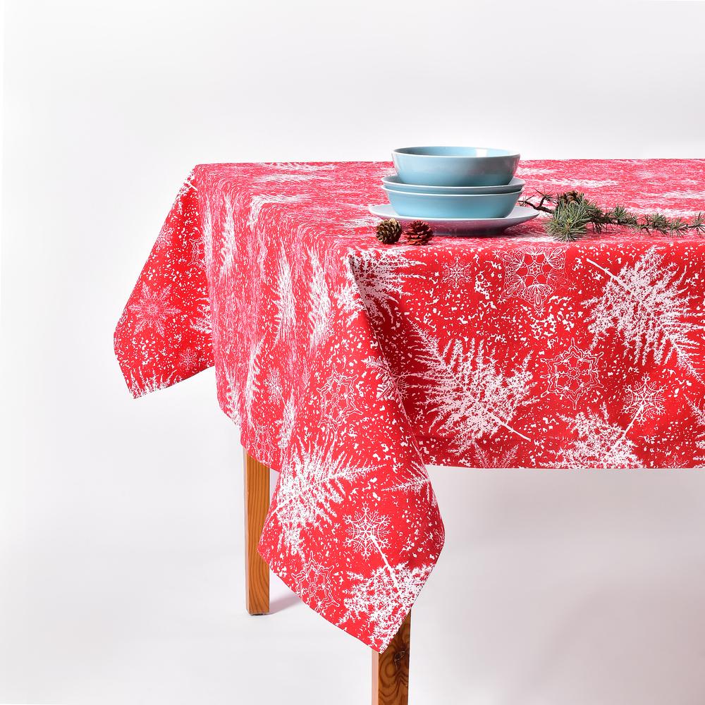 Скатерть новогодняя Хвоя с водоотталкивающей пропиткой 170x260 см Красный (23974)
