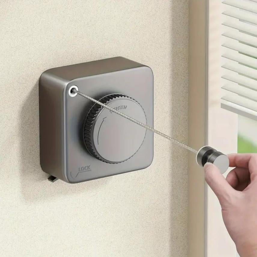 Сушарка для білизни витяжна з автоматичним поверненням троса ABS корпус трос зі сталі 4,2 м - фото 3 Сушарка для білизни витяжна з автоматичним поверненням троса ABS корпус трос зі сталі 4,2 м - фото 3