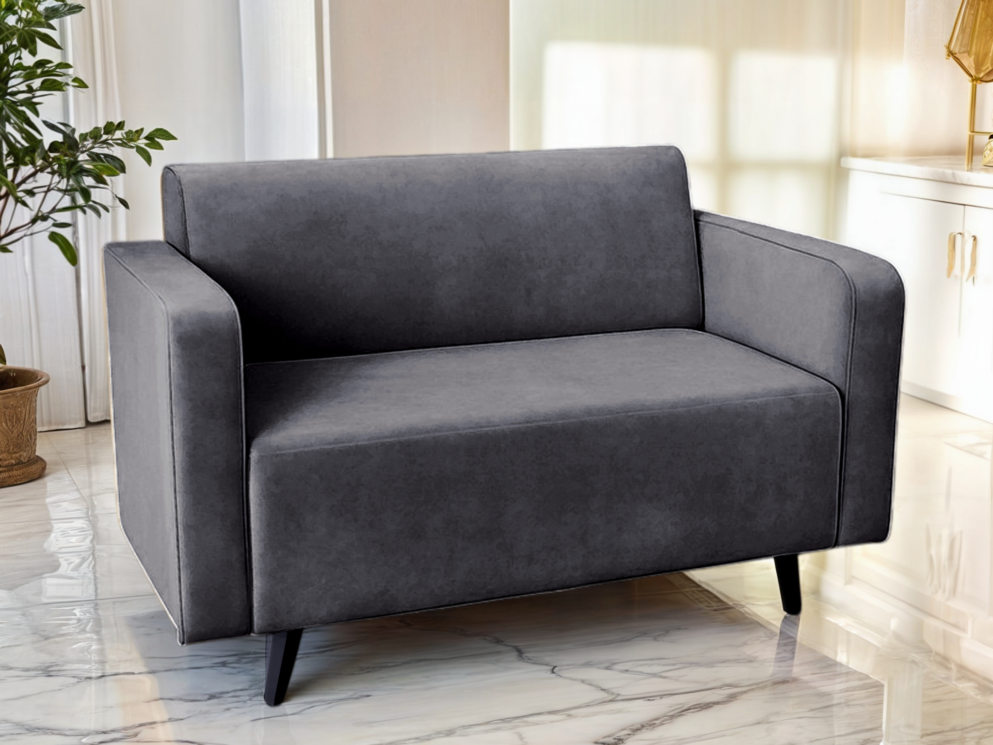 Диван офисный Tobi Sho Тайм с подлокотниками велюр Крокус 1260х680х770 мм Серый (Серый/90) Диван офисный Tobi Sho Тайм с подлокотниками велюр Крокус 1260х680х770 мм Серый (Серый/90)