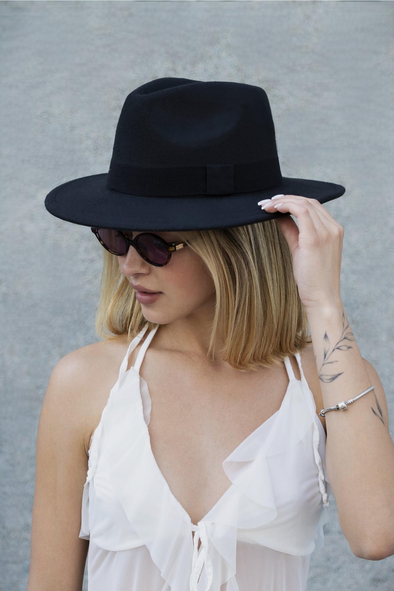 Шляпа женская Without Fedora с лентой Black (8049689)