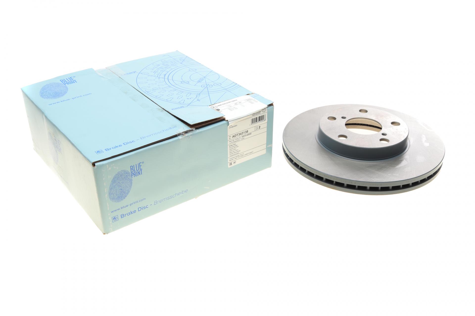 Диск тормозной передний BLUE PRINT для Toyota Rav 4 1,8-2.0 00-05 275x25 мм (ADT343138)