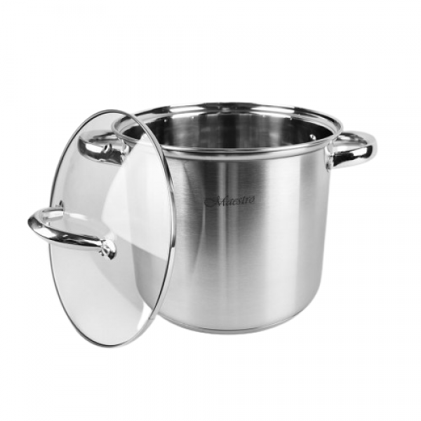 Набор посуды Maestro из нержавеющей стали со стеклянными крышками 3,5/4,5/8 л 6 пр. (f8f26b3a) - фото 4