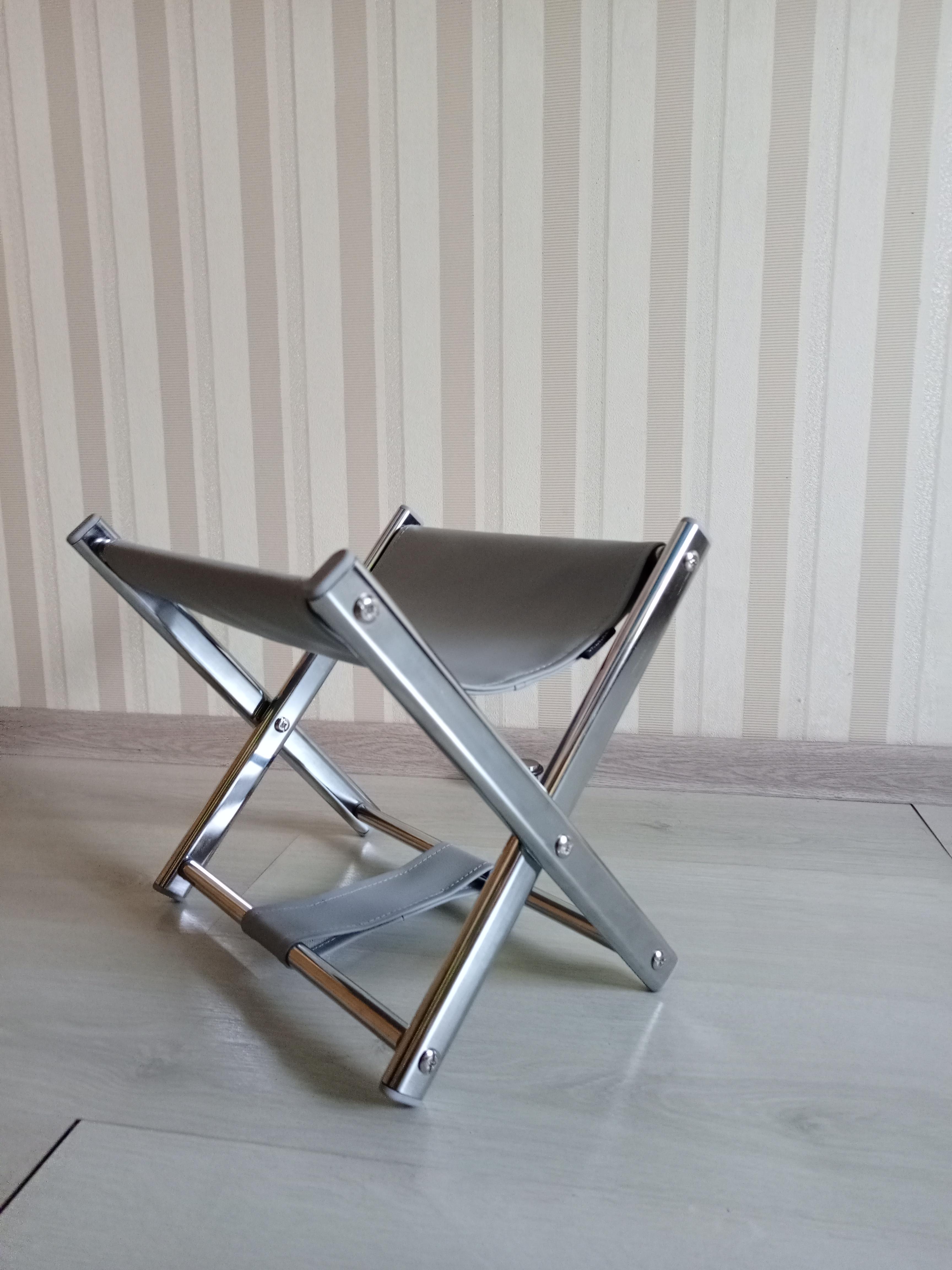 Підставка для сумки висота 31 см Сірий/Хром - фото 3 Підставка для сумки висота 31 см Сірий/Хром - фото 3