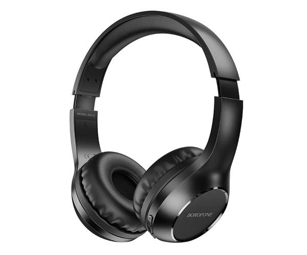 Наушники гарнитура Borofone BO12 Bluetooth Black - фото 1