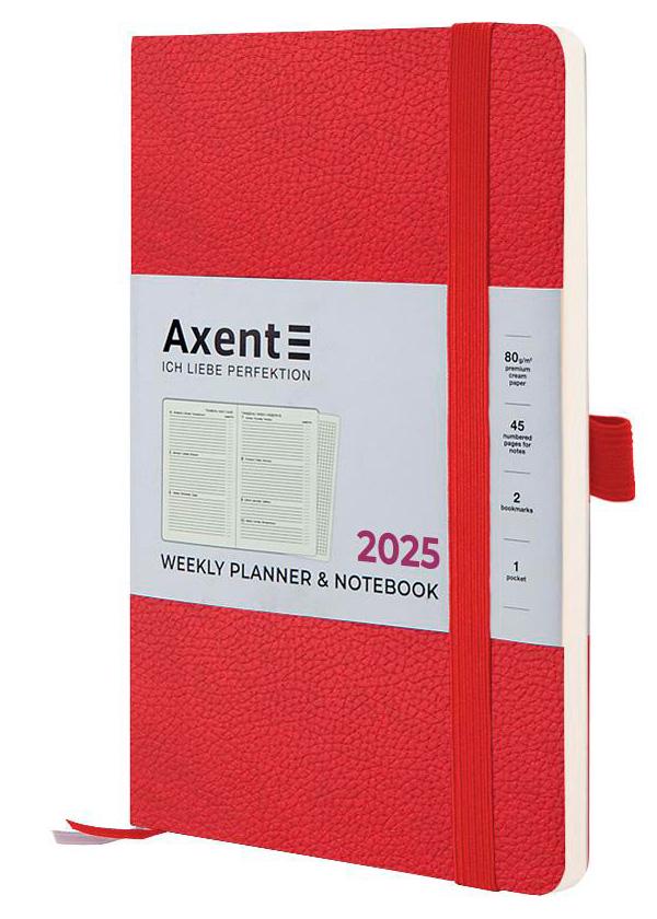 Тижневик Axent Partner Soft Skin 2025 датований 125x195 мм Червоний (8509-25-06-A) - фото 1