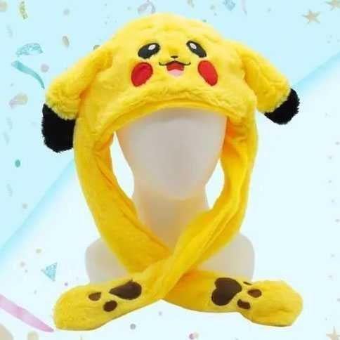 Шапка интерактивная шапка Пикача с подвижными ушками и LED-подсветкой Желтый