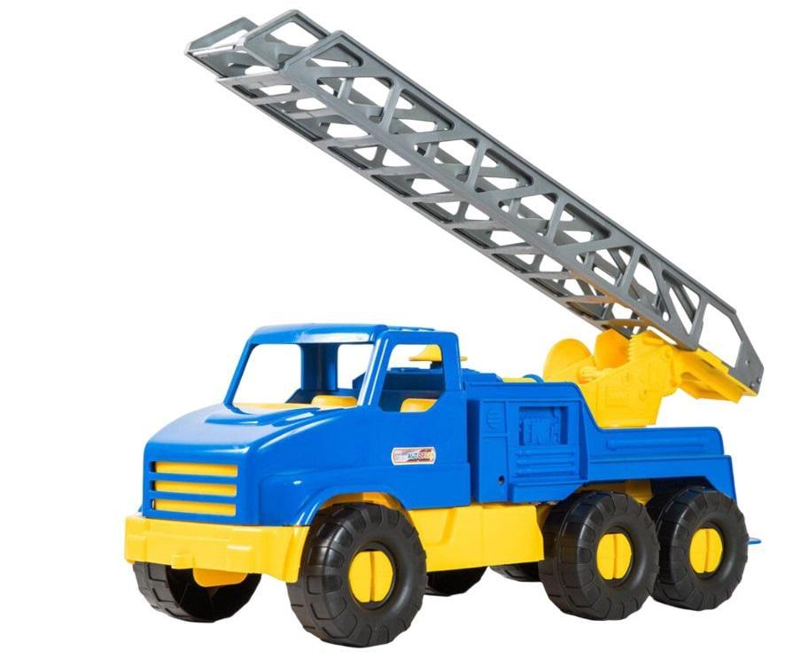 Машина детская City Truck пожарная пластик 475х19х24 см Yellow/Blue (102158)