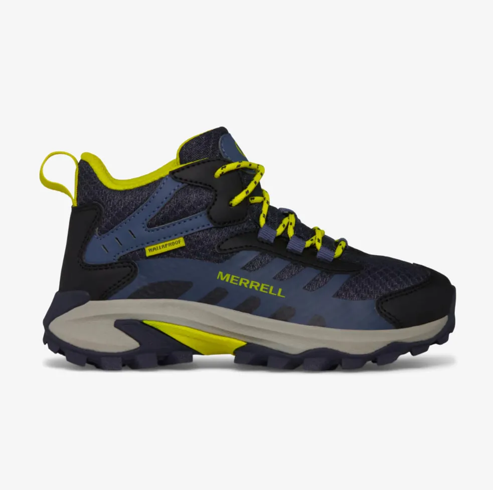 Ботинки детские Merrell Moab Speed 2 Mid Waterproof р. 37 6 25 см Navy/Hi Viz (38187202)