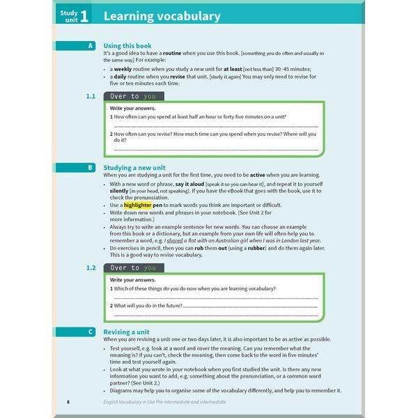 Книга Stuart Redman "English Vocabulary in Use Fourth Edition Pre-Intermediate and Intermediate with eBook and answer key" (ISBN:9781316628317) - фото 4