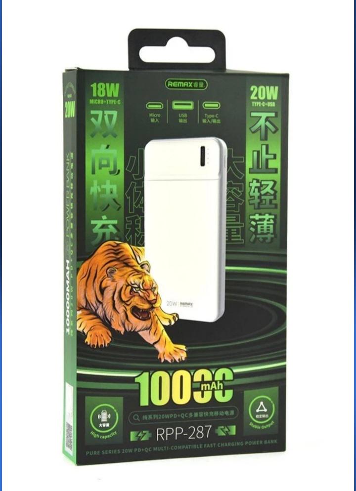 Зовнішній акумулятор Remax RPP-287 20W PD+QC 10000 mAh з LED індикатором