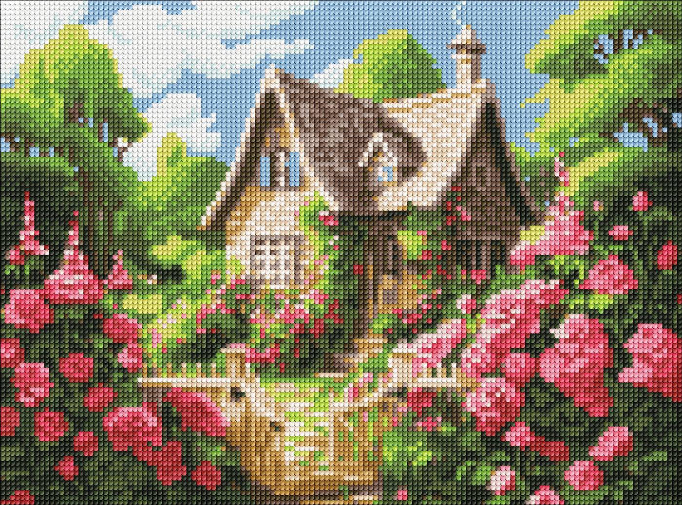 Набір з алмазною мозаїкою Ideyka Затишний будиночок AMO8141 30x40 см (MTT-195477)