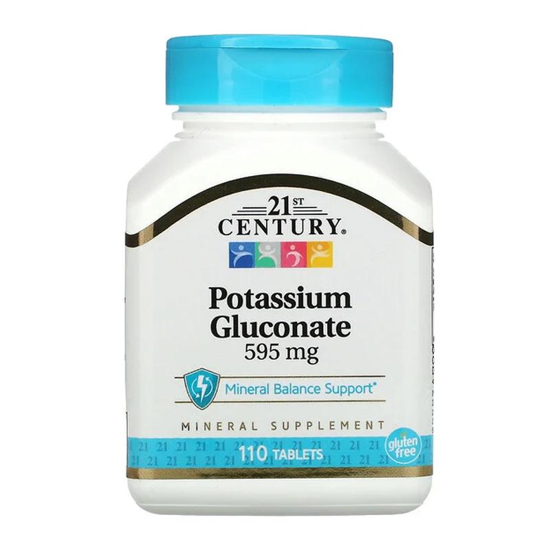 Калий 21st Century Potassium Gluconate 595 мг 110 табл. (21540-01)
