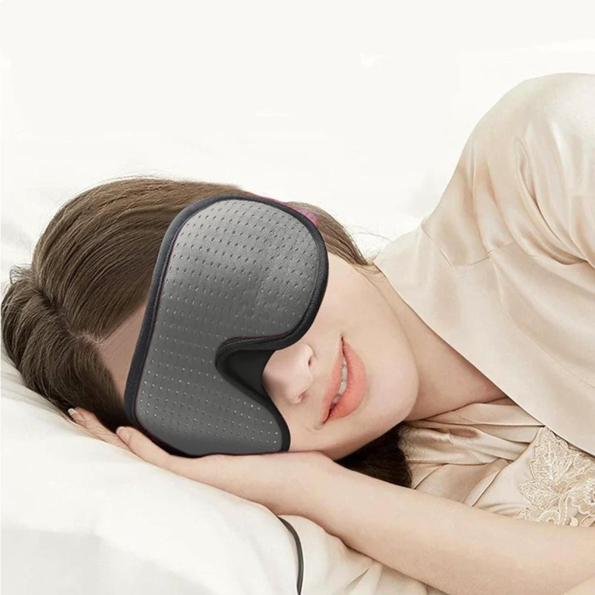 Маска для сна и отдыха Sleep Eye с дышащим эффектом 3D с берушами Серый - фото 3 Маска для сна и отдыха Sleep Eye с дышащим эффектом 3D с берушами Серый - фото 3