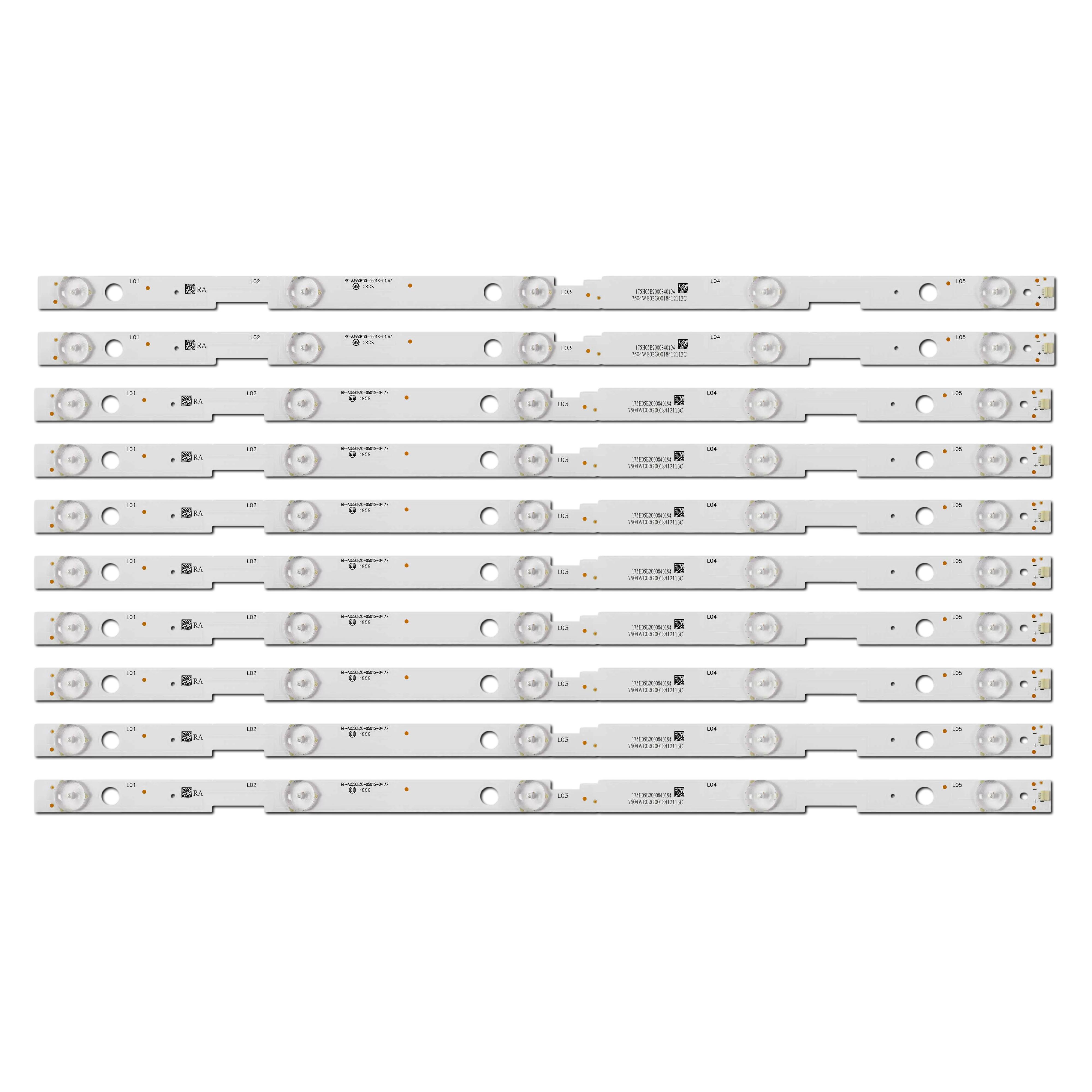 Комплект LED підсвітки для TV RF-AJ550E30-0501S-04 A7 LC-55UI7352K LSC550FN11 LTA550FJ03 55" 10 шт. (ART-14737)