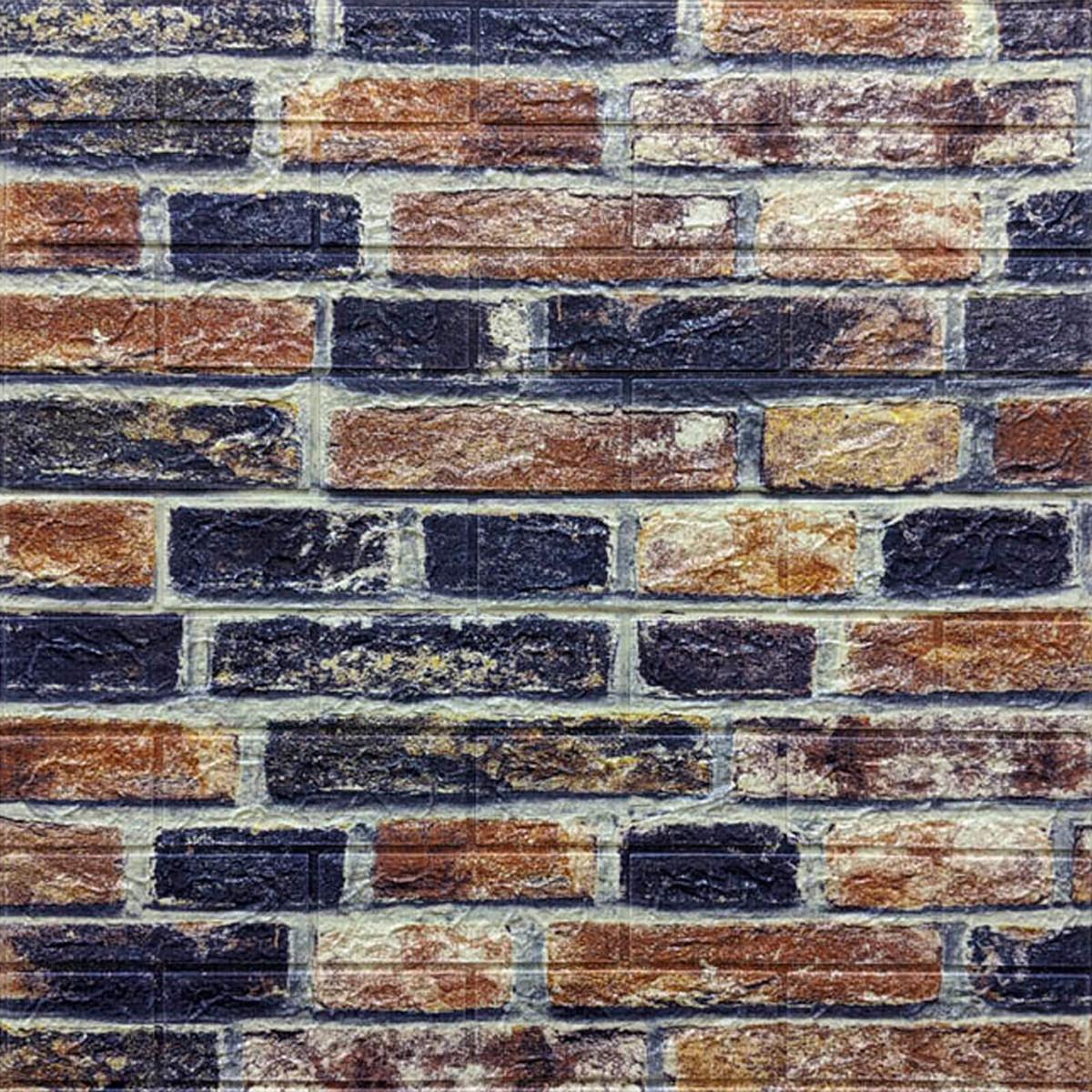 Декоративная 3D панель самоклеющаяся Sticker Wall Кирпич Екатеринославский 700x770x5 мм Серый/Синий (048)