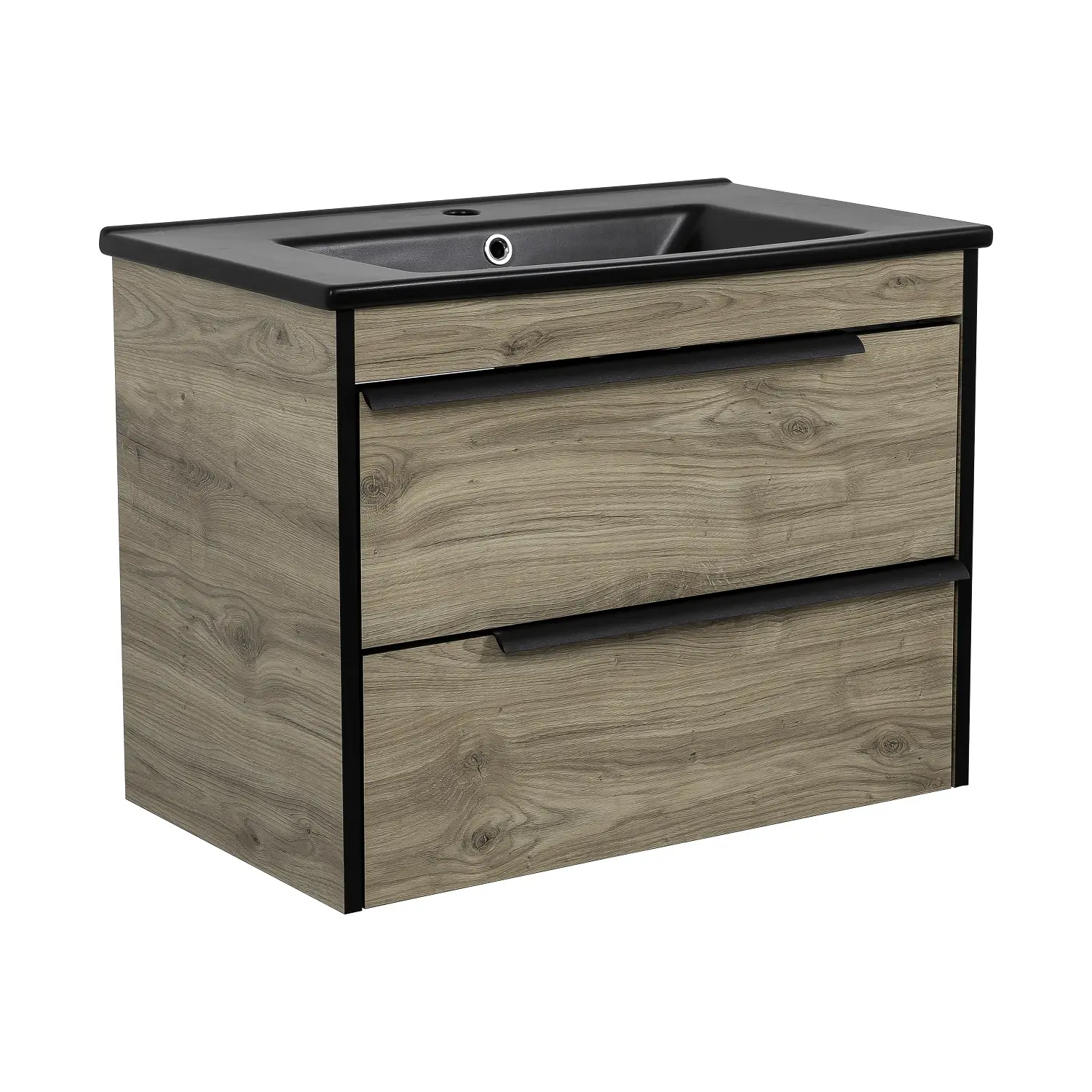 Тумба для ванной Aqua Rodos Loft-Neo 750x450 универсальная с умывальником CeraStyle Arte 75 Дерево (АР000082561)