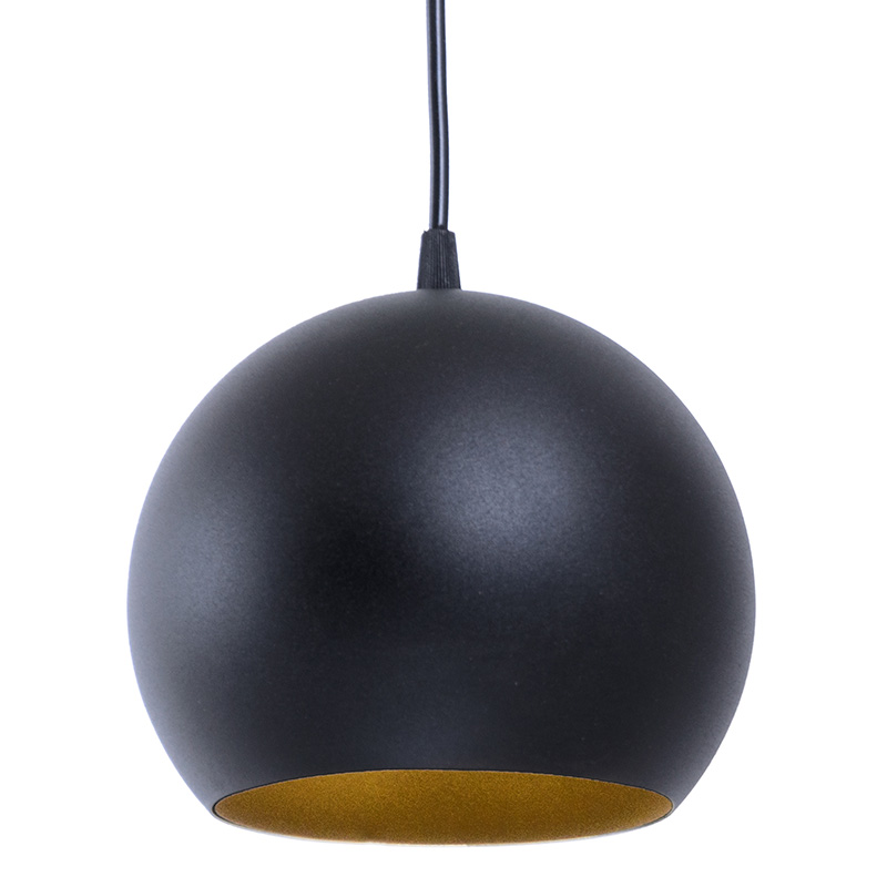Люстра подвесная Bowl P180 Черный матовый с золотом (1385)
