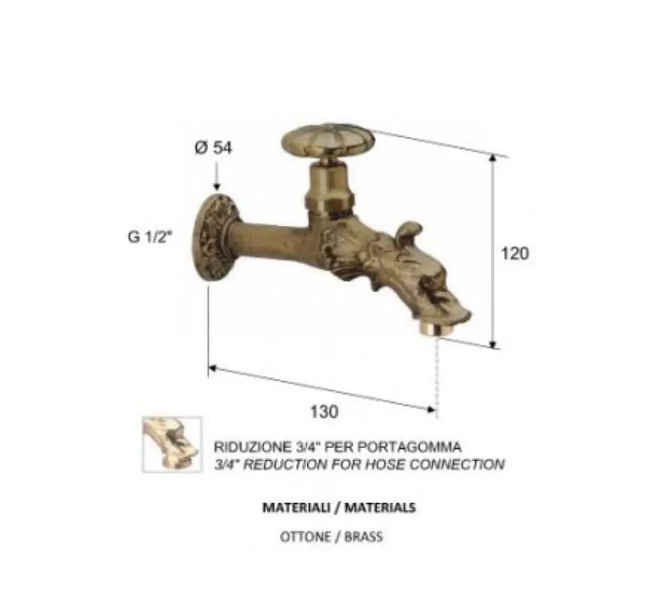 Кран садовый Бронзовый - фото 2