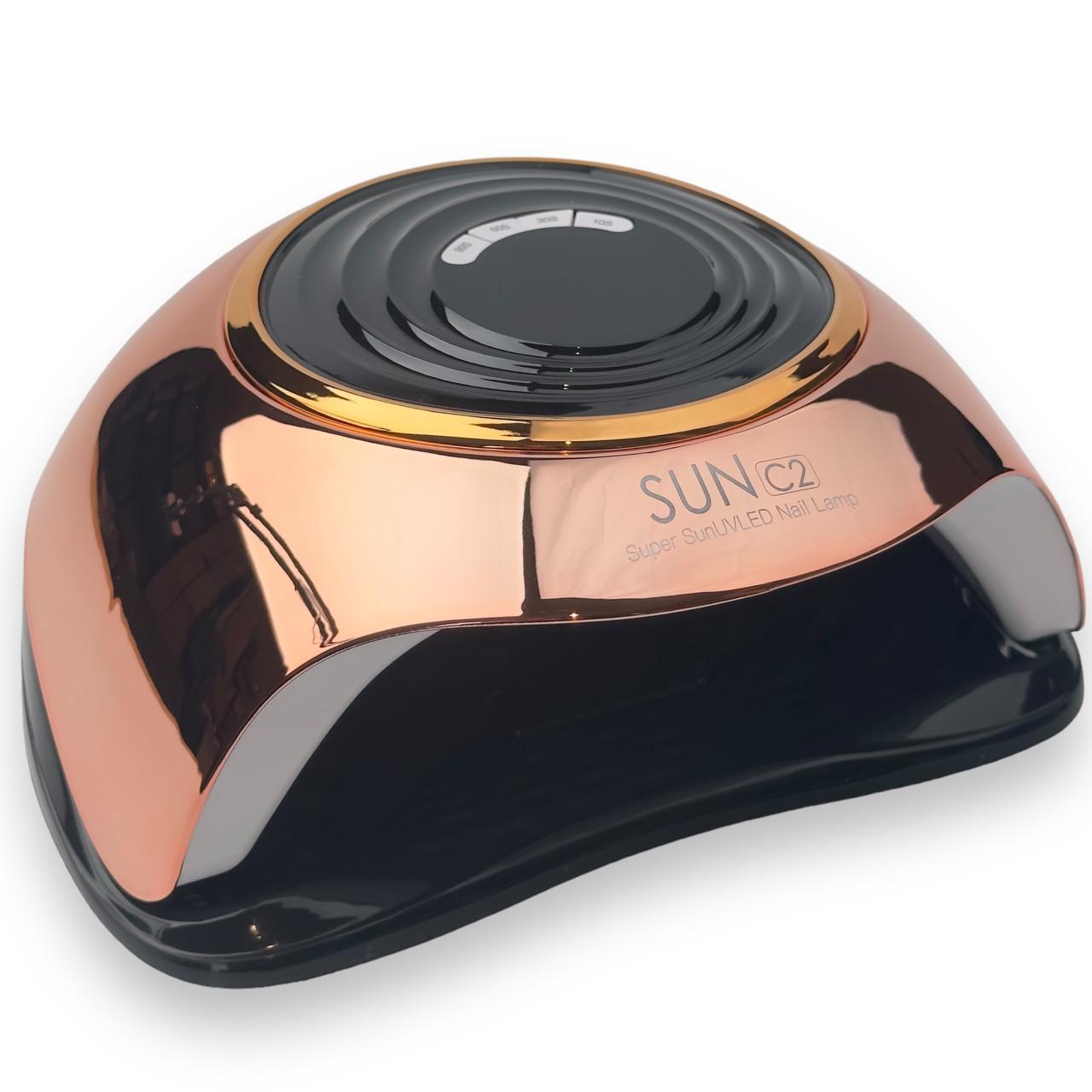 Лампа UV/LED SUN С2 Х Chrom з дисплеєм і дном, що знімається 248 Вт Золотий