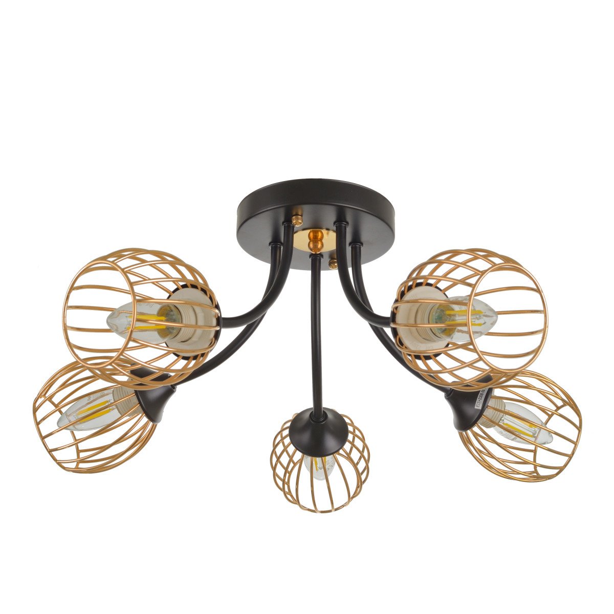 Люстра Brille BL-967S/5 E27 BK+FG (24-362)