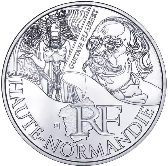Колекційна монета Франція 10 євро 2012 "Регіони Франції-Верхня Нормандія" Срібло UNC KM 1874 (М03019)