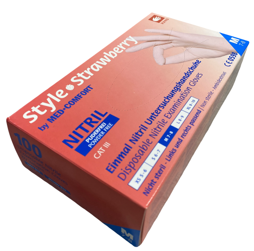 Перчатки AMPri StrawBerry нитриловые M 100 шт. Светло-розовый (6-041603)