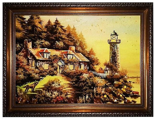 Картина Маяк из янтаря 20х30 см (К0123-20х30)