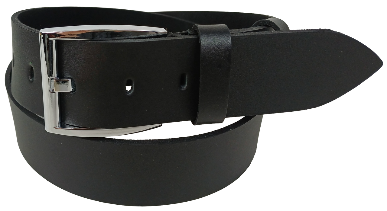 Ремень Skipper мужской широкий натуральная кожа Черный