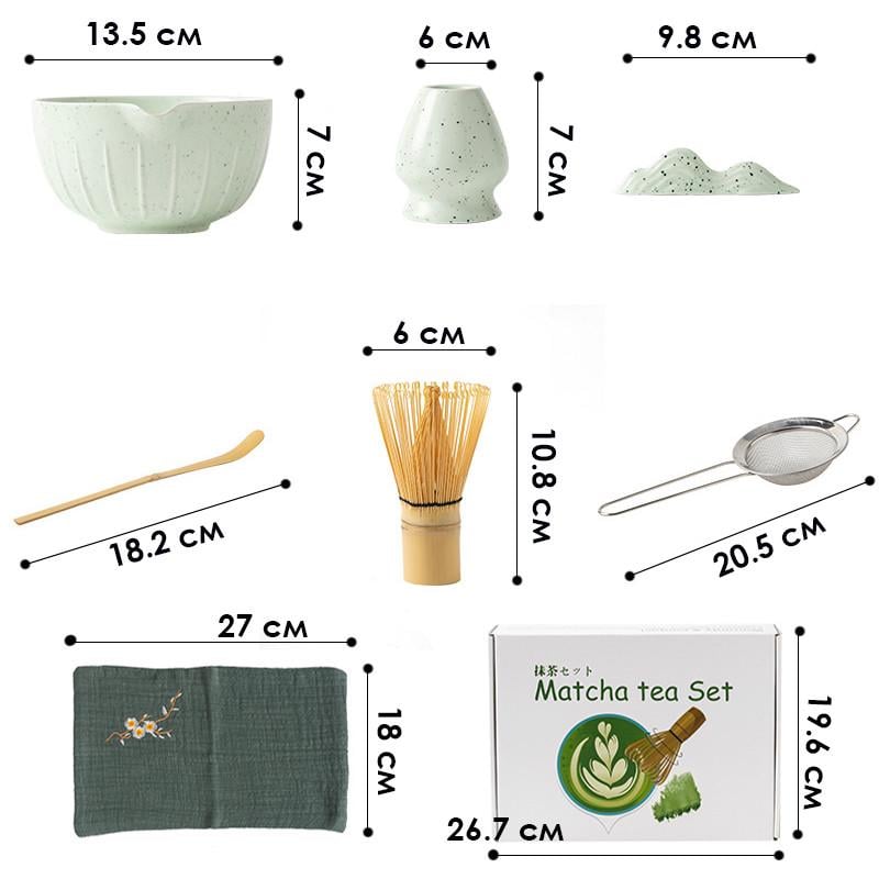 Набор для чая-матча Lesko Matcha 3125 7 пр. Green mint (25713991) - фото 8 Набор для чая-матча Lesko Matcha 3125 7 пр. Green mint (25713991) - фото 8