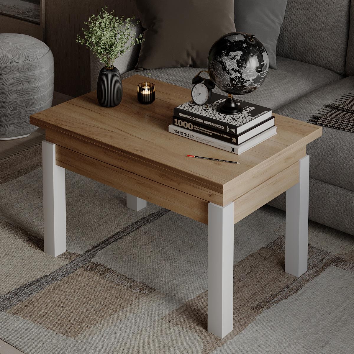 Журнальный стол трансформер B-Fly 900x550x600 мм Дуб крафт золотой (GATB09121200110) - фото 5 Журнальный стол трансформер B-Fly 900x550x600 мм Дуб крафт золотой (GATB09121200110) - фото 5