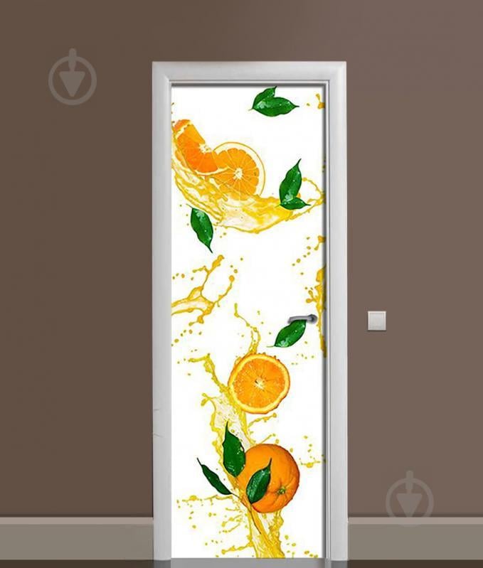 Наклейка на двері Zatarga "Апельсиновий сік" 650х2000 мм
