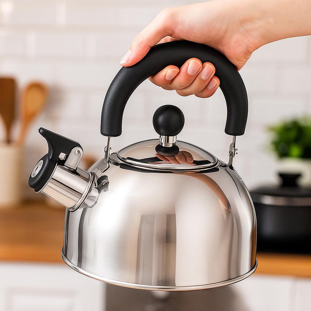 Чайник для плиты со свистком UniSteel нержавеющая сталь одинарное дно 1,4 л (03-MH-4183) - фото 2 Чайник для плиты со свистком UniSteel нержавеющая сталь одинарное дно 1,4 л (03-MH-4183) - фото 2