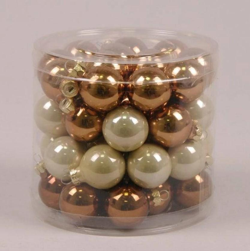 Шарики стеклянные 3 см 45 шт. Коричневый (44541)