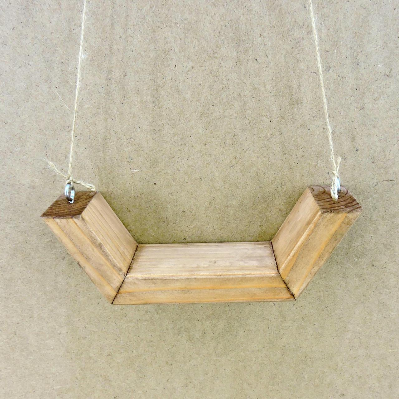 Полиця настінна для квітів з дерева Ігуасу Мускат (ЦВС-004707)