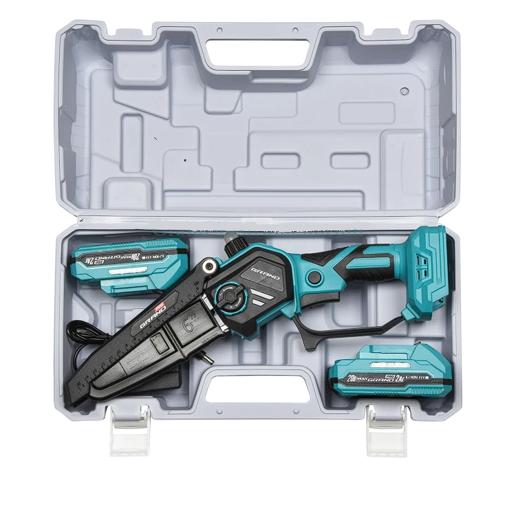 Пила цепная аккумуляторная Grand АПЦ-6/2-2 с удлинителем 2 шины/2 цепи кейс - фото 2 Пила цепная аккумуляторная Grand АПЦ-6/2-2 с удлинителем 2 шины/2 цепи кейс - фото 2