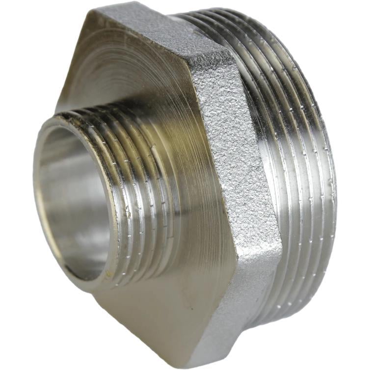 Ниппель редукционный А0510А нк 1 1/2″х 3/4″ЗЗ никелированный (000025097)